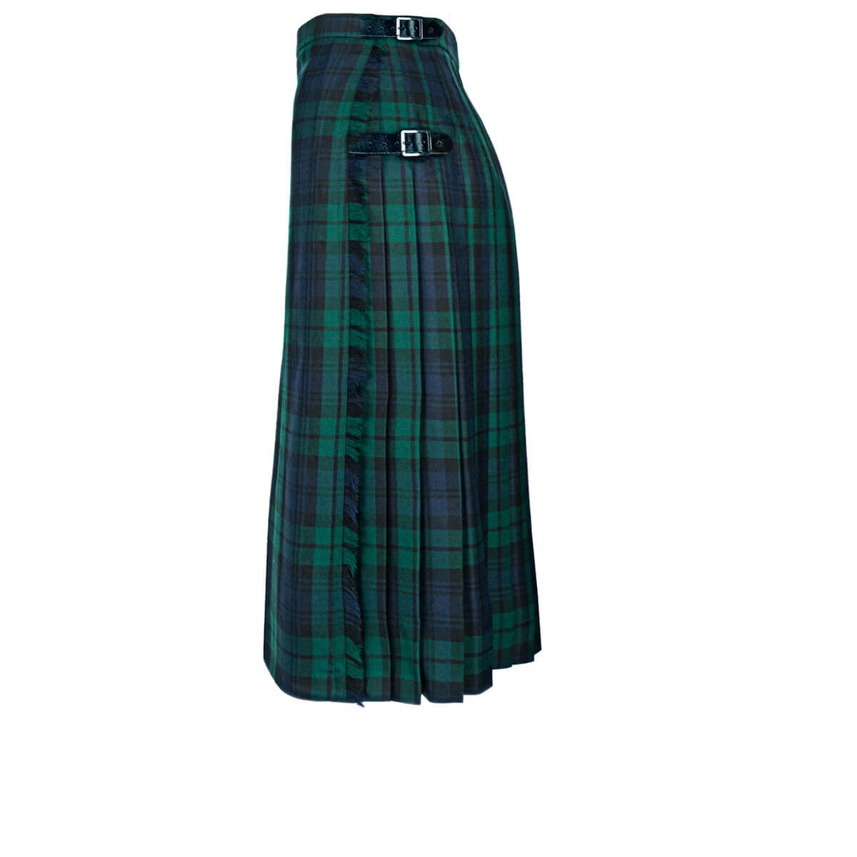 Black Watch Modern Ladies Tartan Classic Kilted Skirt Gallery Image 2