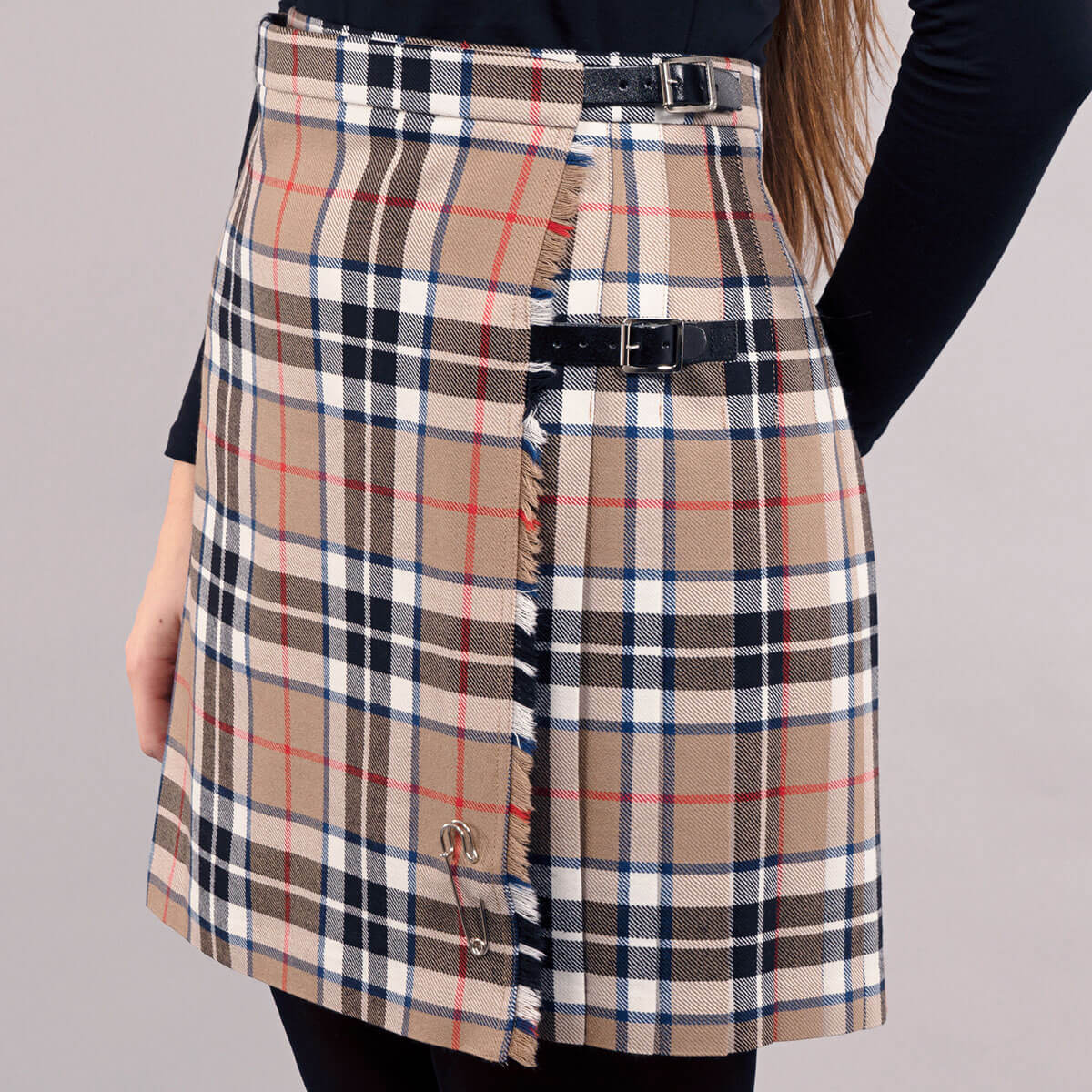 Ladies Tartan Kilted Mini Skirt Gallery Image 4