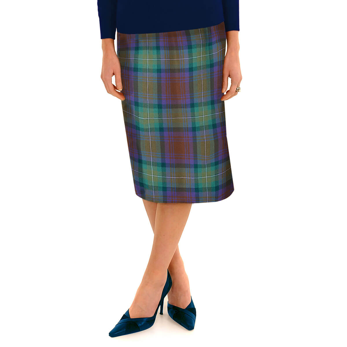 Ladies Tartan Straight Skirt Gallery Image 2