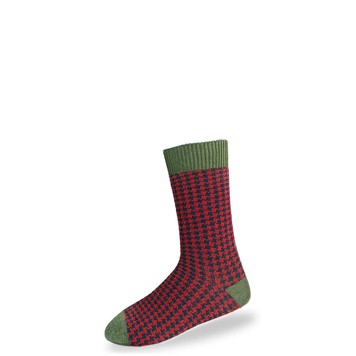 Men's Spruce Houndstooth Merino Blend Socks Gallery Image 2