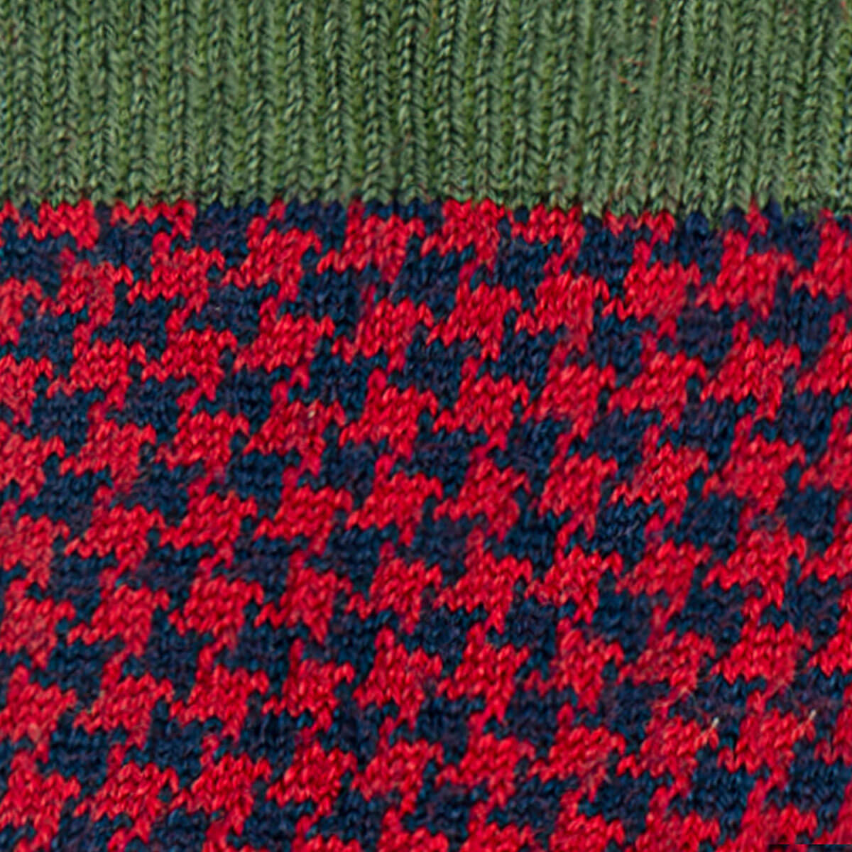 Men's Spruce Houndstooth Merino Blend Socks Gallery Image 1