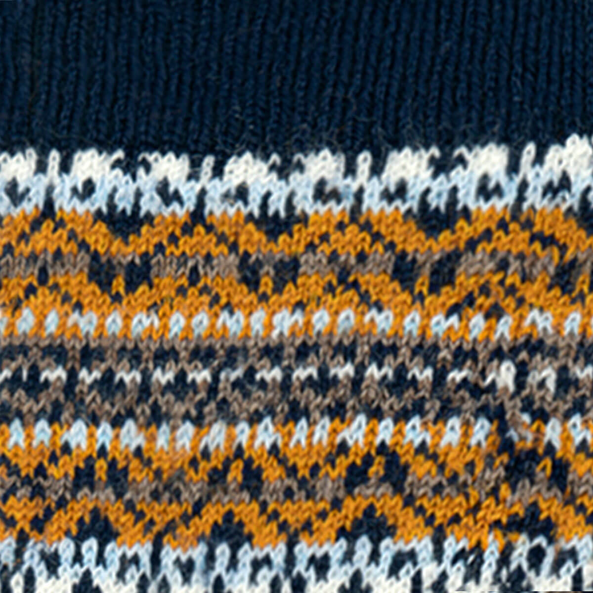 Men's Navy Fair Isle Merino Blend Socks Gallery Image 1