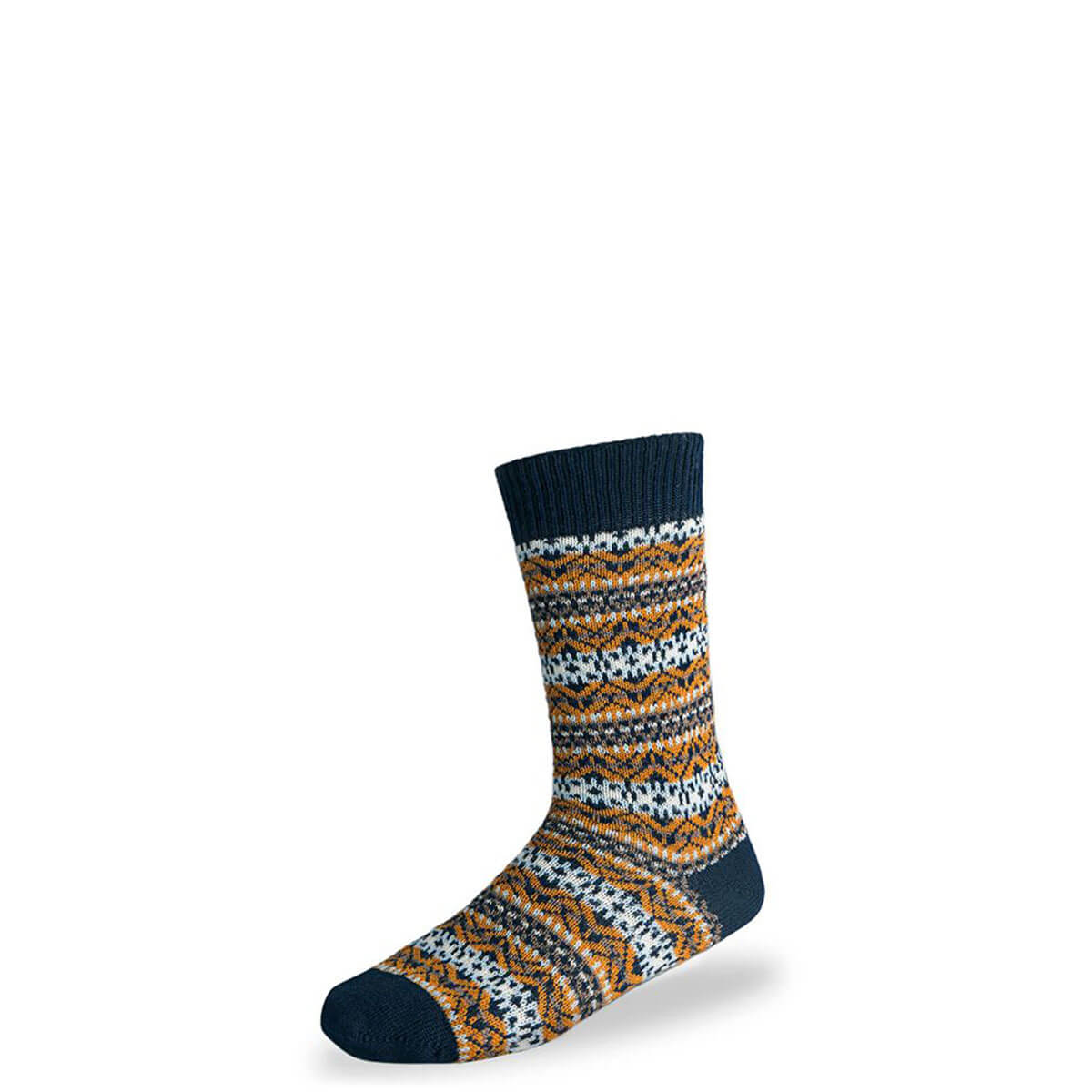 Men's Navy Fair Isle Merino Blend Socks Gallery Image 2