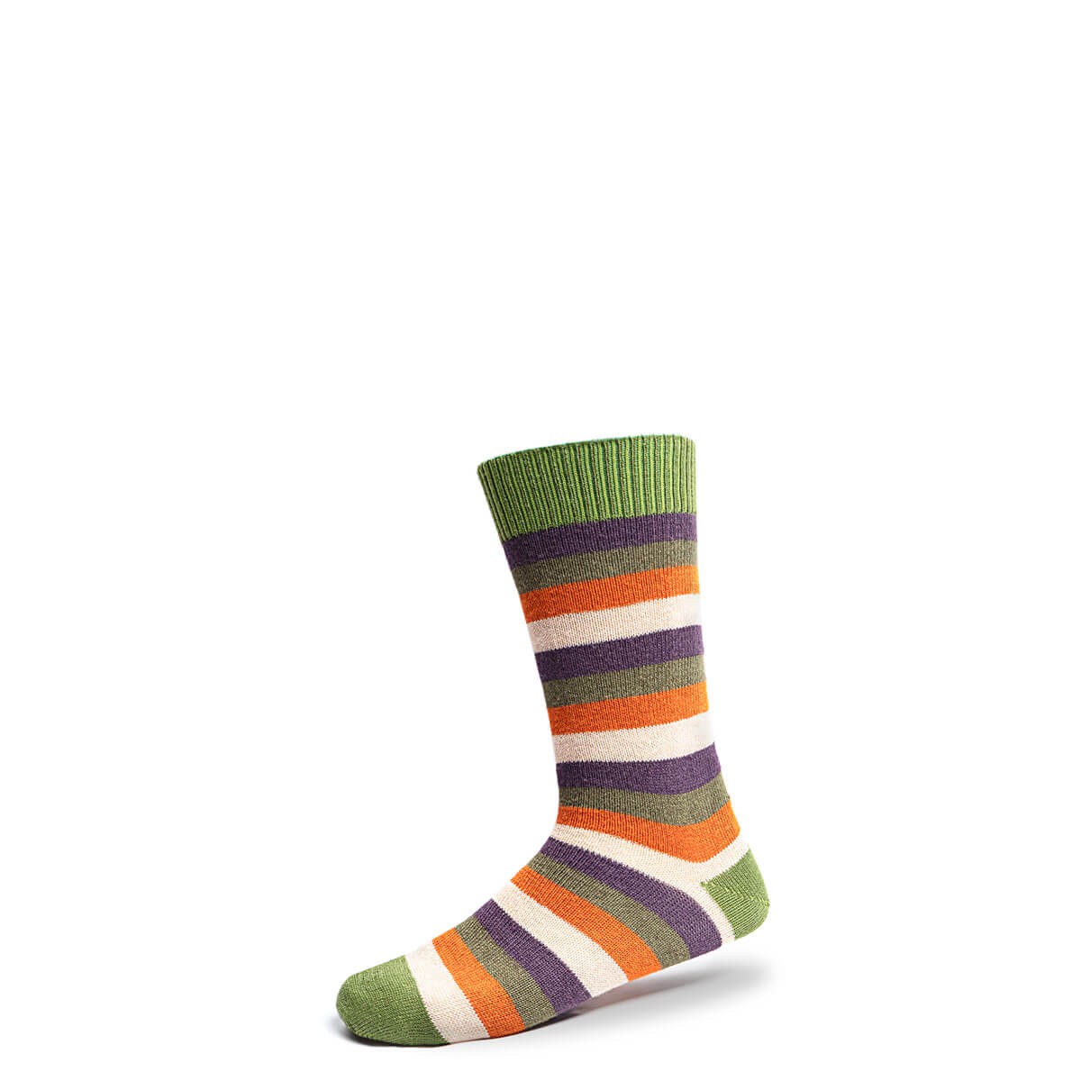 Mens Moss Stripe Merino Blend Socks Gallery Image 2