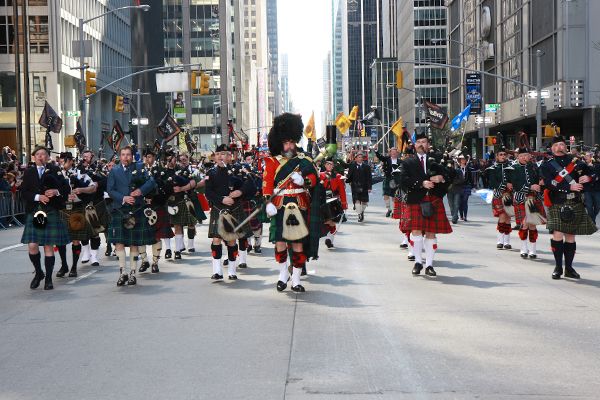 Tartan Day Parade of the pipe band