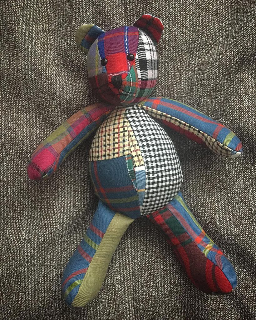 lochcarron of scotland patchwork tartan bear