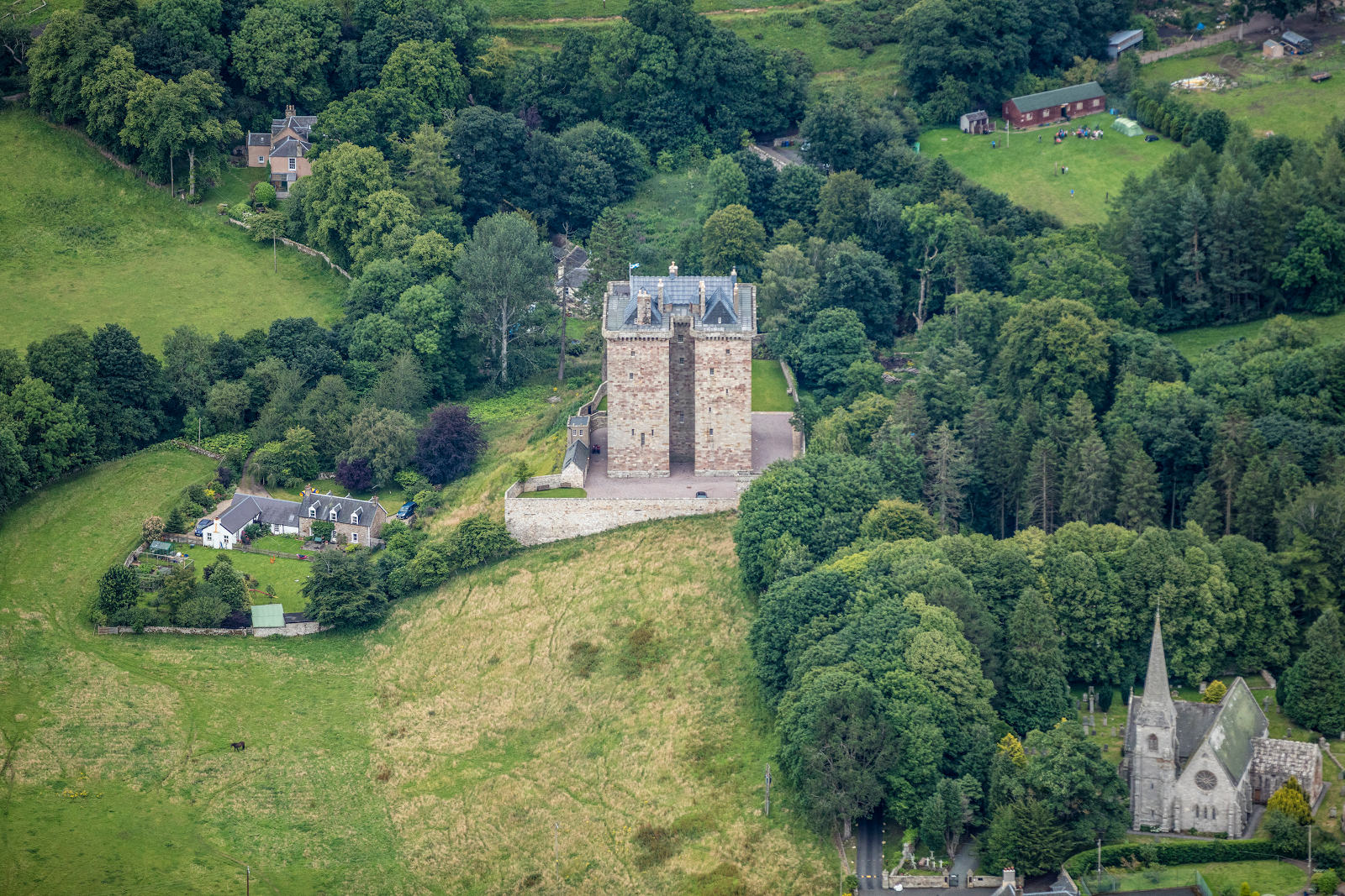 Borthwick is one of Scottish castles full of history and a sweeping landscape.