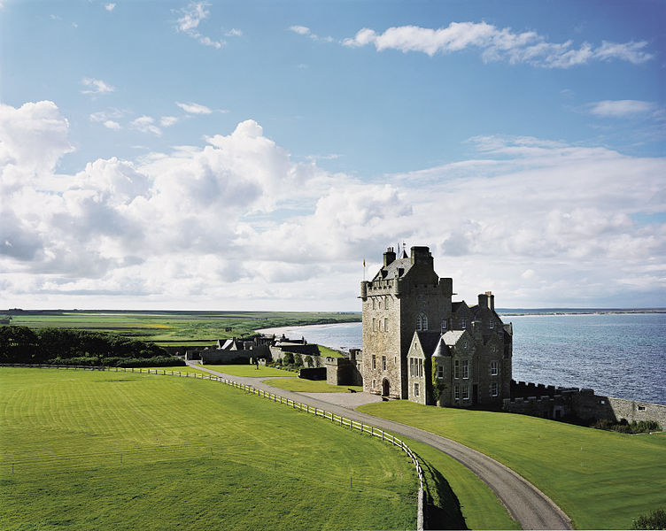 Ackergill Tower - one of many isolated Scottish castles offering a private and more natural wedding