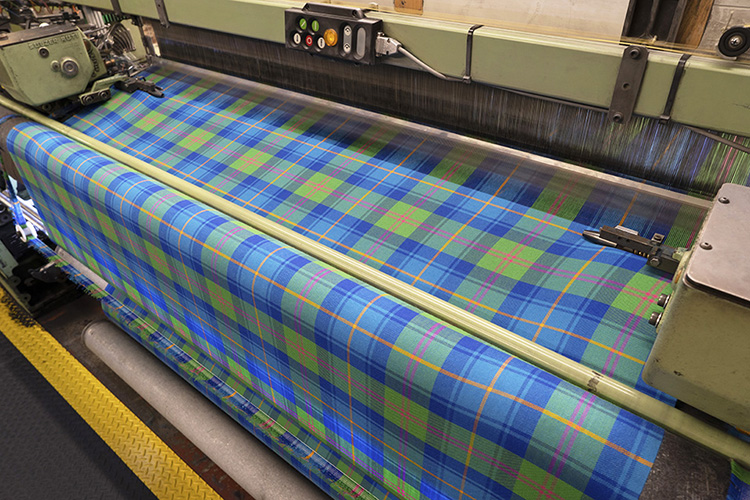 The Official RDA Tartan at Lochcarron of Scotland Weaving on the Loom