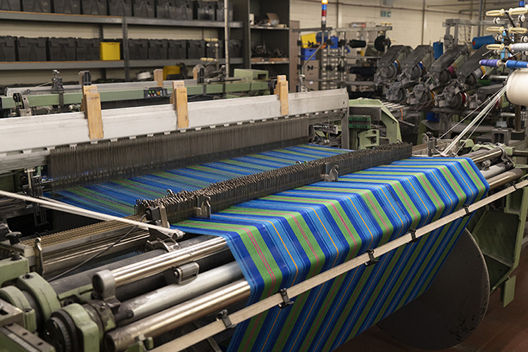 The Official RDA Tartan in Production at Lochcarron of Scotland's Mill in Selkirk