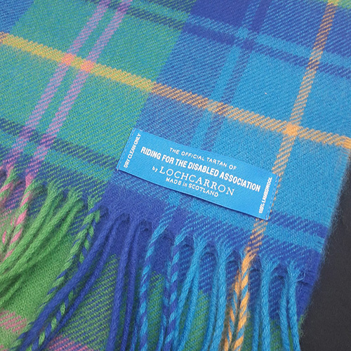 RDA Blue & Green Tartan Scarf with RDA & Lochcarron of Scotland Logo