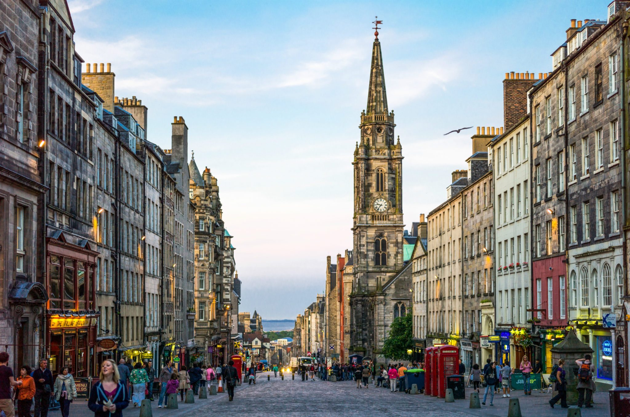 The busy street of The Royal Mile.