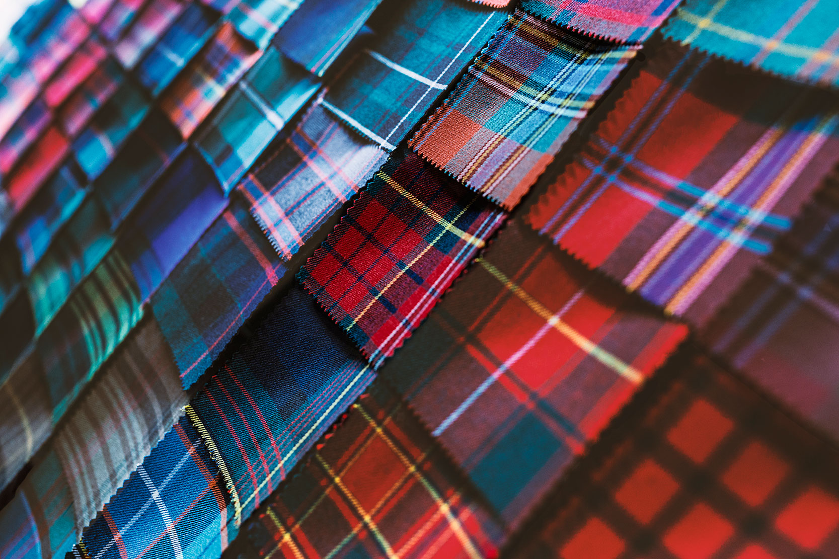 Tartan Wall at Lochcarron of Scotland